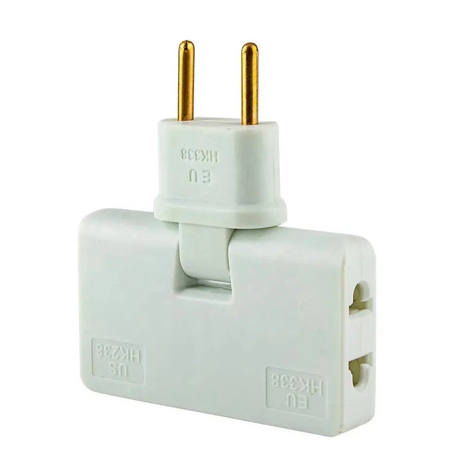 Multi Plug Outlet Extender 3 Way Outlet Splitter 2 Prong Plug Adapter Mini Flat Wall Outlet Extender Power Charging For Home EU
