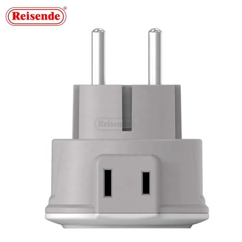 Smart 2-Outlet European Travel Plug 250v US UK EU GER Adapter Converter 3-Pin Copper Conductor Plastic 10A Plug European Travel