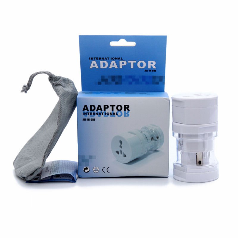 Universal Plug Adapter Travel All Around The World Multifunction UK EU US AU 4 in 1 Converter Black For Italy America Singapore