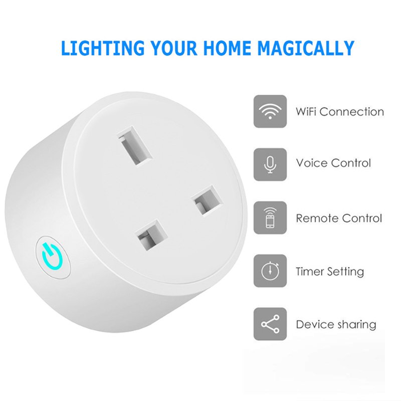 LEDEAST TP24 UK Standard Home Electrical Wireless Tuya App WiFi Socket 16A 220v Smart Wifi Remote Control Plug