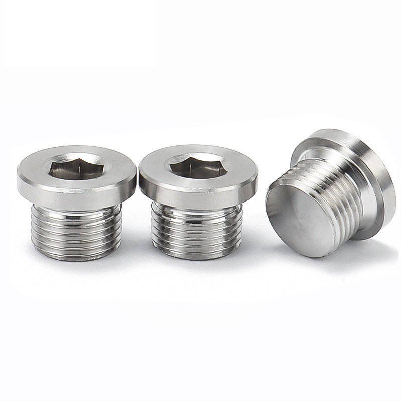 Customized Stainless Steel Threaded Plug M20 M24 Hexagon Socket Head Threaded Plug Plug Hydraulic Parts