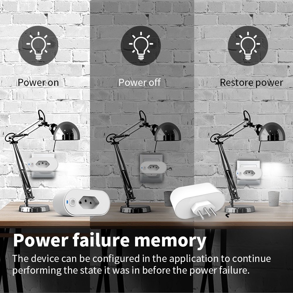 SIXWGH Tuya Smart Socket Plug WiFi Brazil 16A Adaptador Timer Suporte SmartLife App control Google Home Alexa