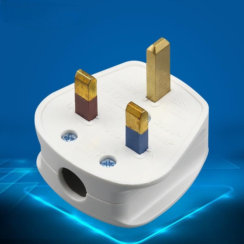 pin electrical plugRewireable Plug with Fuse Male DetachableRemovable Power Wiring Plug