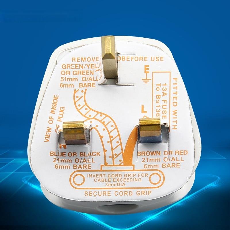 pin electrical plugRewireable Plug with Fuse Male DetachableRemovable Power Wiring Plug