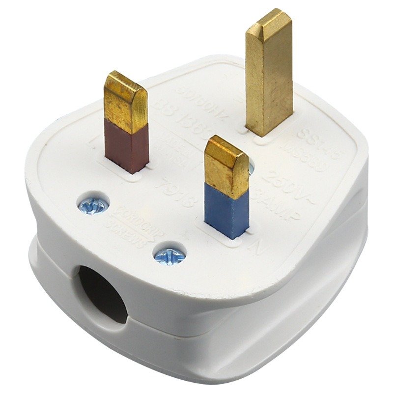 pin electrical plugRewireable Plug with Fuse Male DetachableRemovable Power Wiring Plug