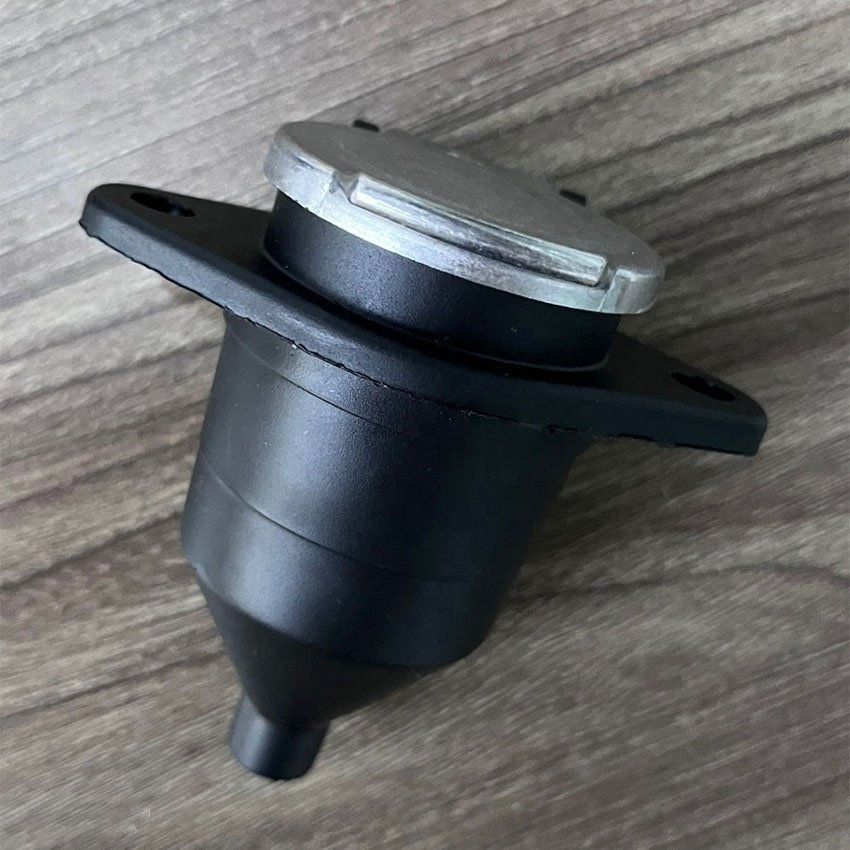 24v 7pin trailer female set with spring 7poles connector 7way round pin trailer socket