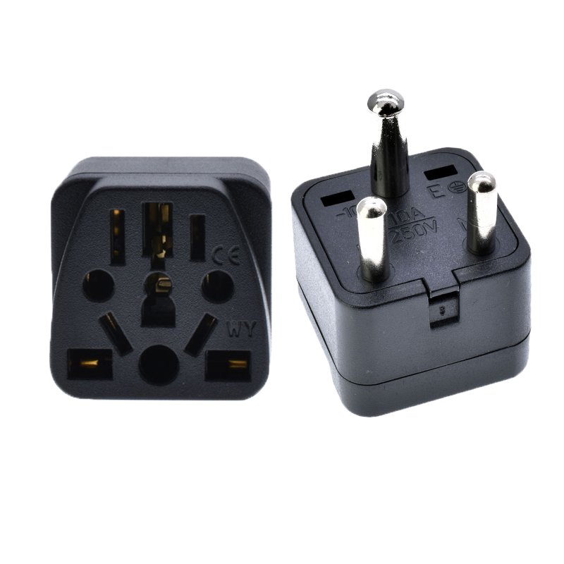 Universal to South Africa Plug Adapter 3 Pins Type-D Big Power Supply Converter Travel For India Sri Lanka Nepal Namibia BS Plug
