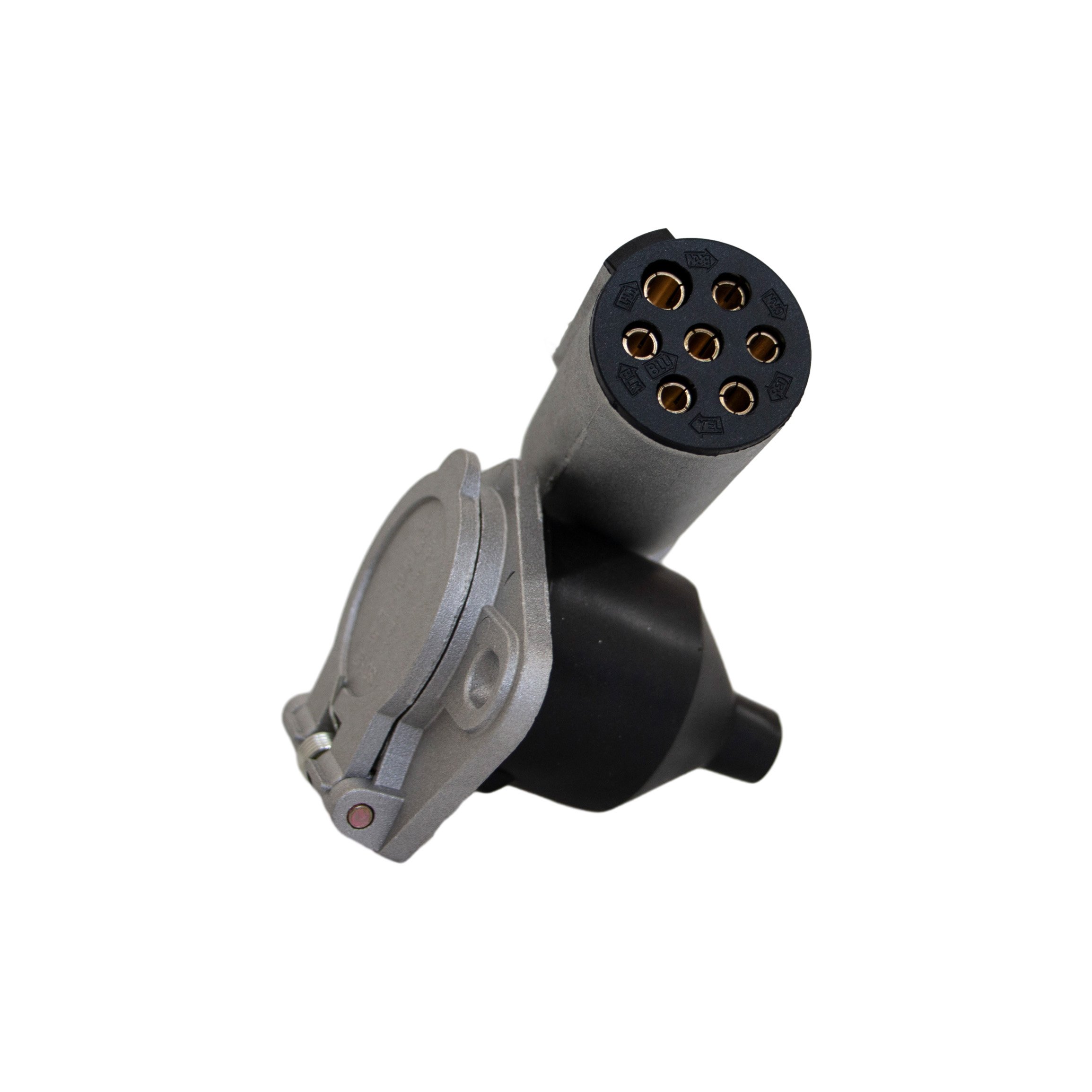 Semi Trailer Parts 24V Seven Core Plug Cable Connector Adapters Metal 7 Way Pin Plug Round Socket
