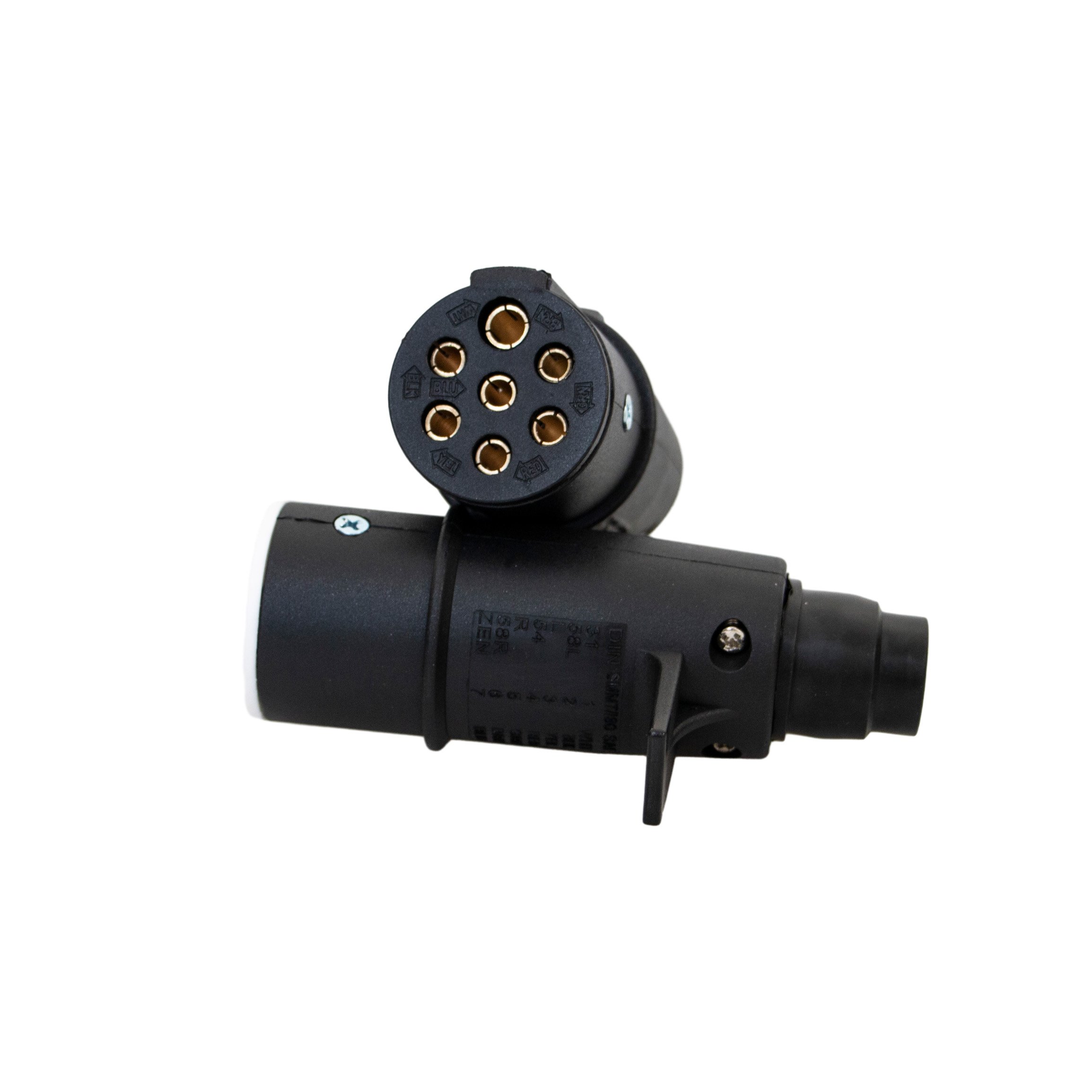 Semi Trailer Parts 24V Seven Core Plug Cable Connector Adapters Metal 7 Way Pin Plug Round Socket
