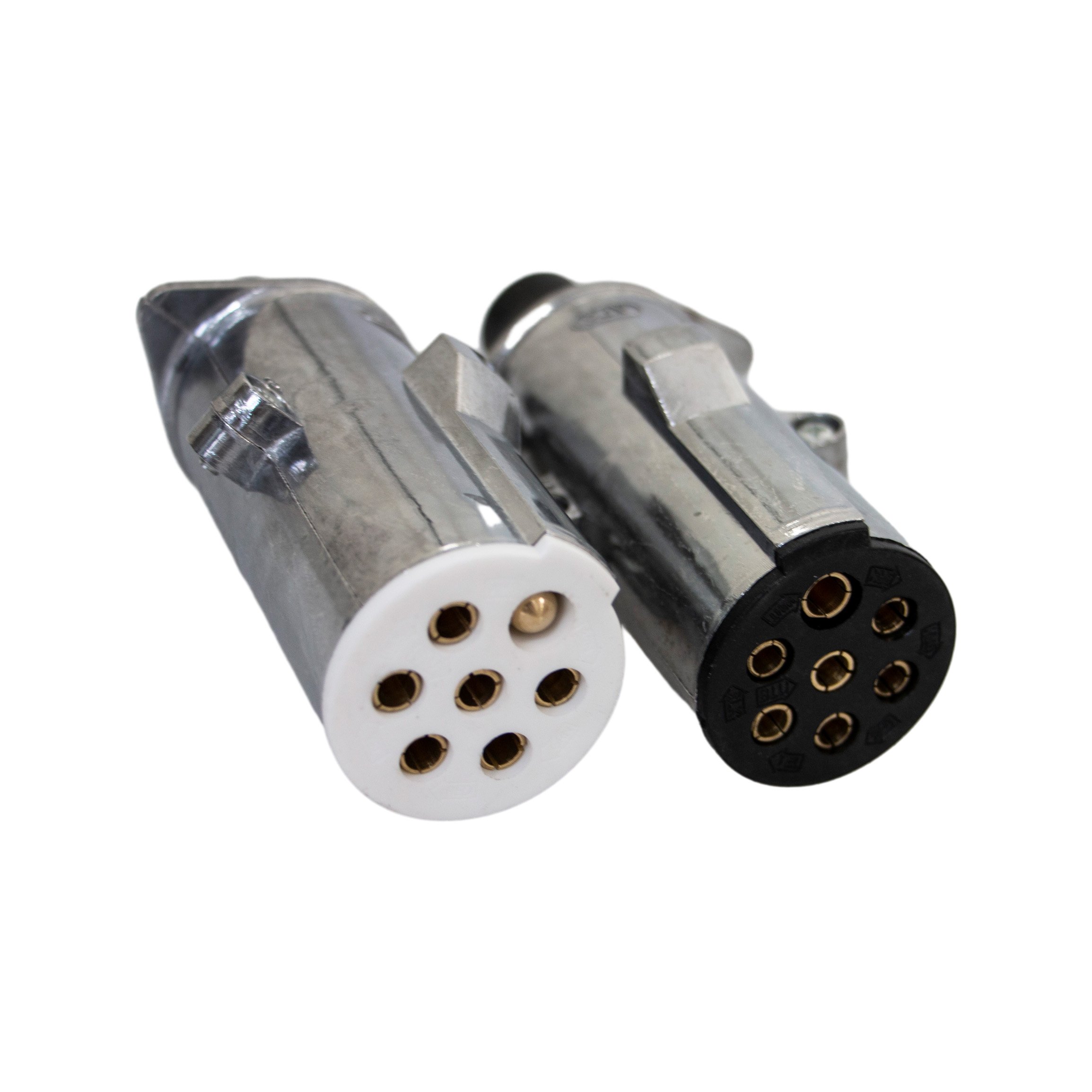 Semi Trailer Parts 24V Seven Core Plug Cable Connector Adapters Metal 7 Way Pin Plug Round Socket
