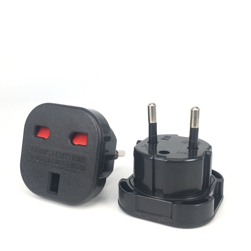 Universal UK to EU AC Power Plug Home Travel Converter Adapter Adaptor
