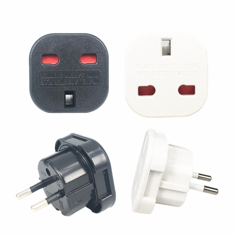 Universal UK to EU AC Power Plug Home Travel Converter Adapter Adaptor