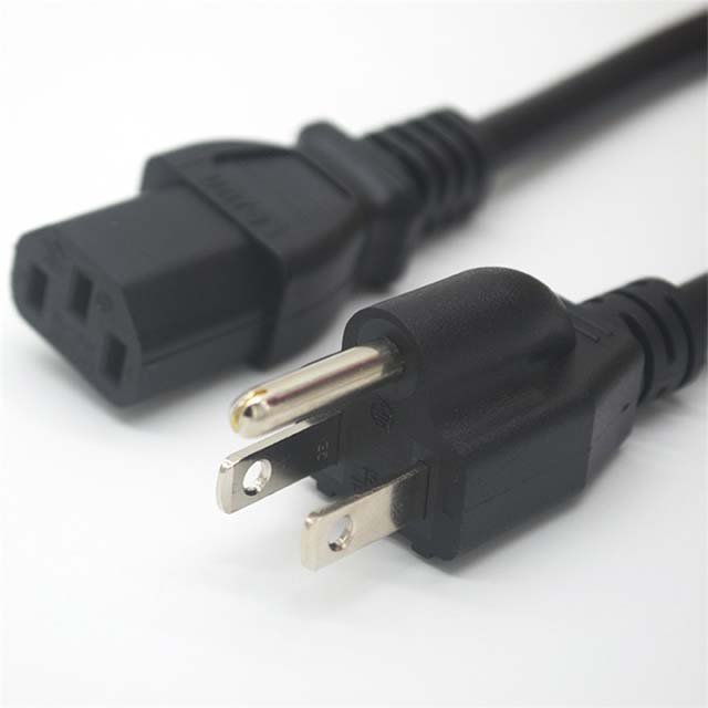 US standard ac power cord free sample USA 3pin plug us 3 pin power cable for computer