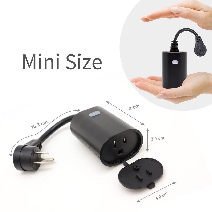 WiFi Outdoor Mini IP65 Waterproof Smart Power Outlet Socket Wireless Control Outdoor Surge Protector Waterproof APP Voice Plug