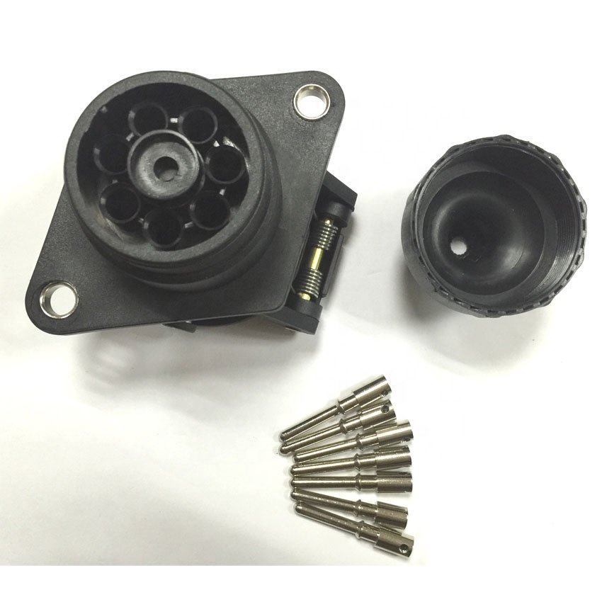 OEM Durable Screw Type trailer ebs socket 7 pin 7Pin EBS Trailer socket Connector Plug 24V European style