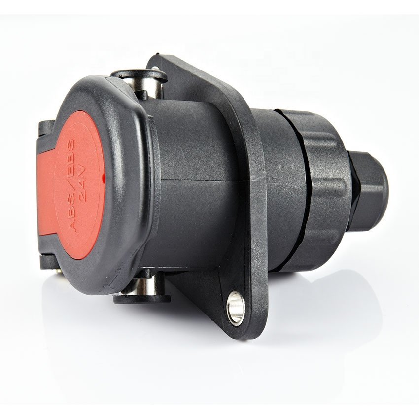 OEM Durable Screw Type trailer ebs socket 7 pin 7Pin EBS Trailer socket Connector Plug 24V European style