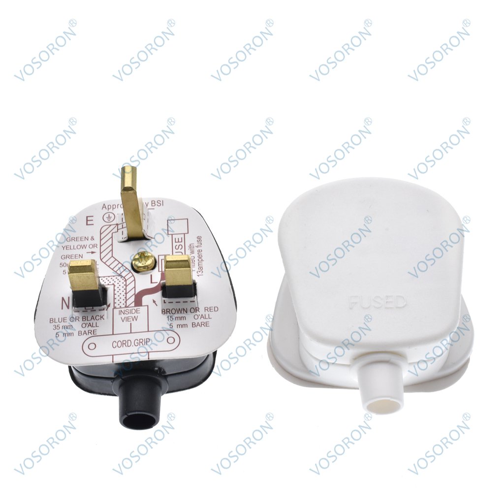 UK Plug 3 Pins Rewireable Power Plug Type G With 13A Fuse electrical plugs and sockets