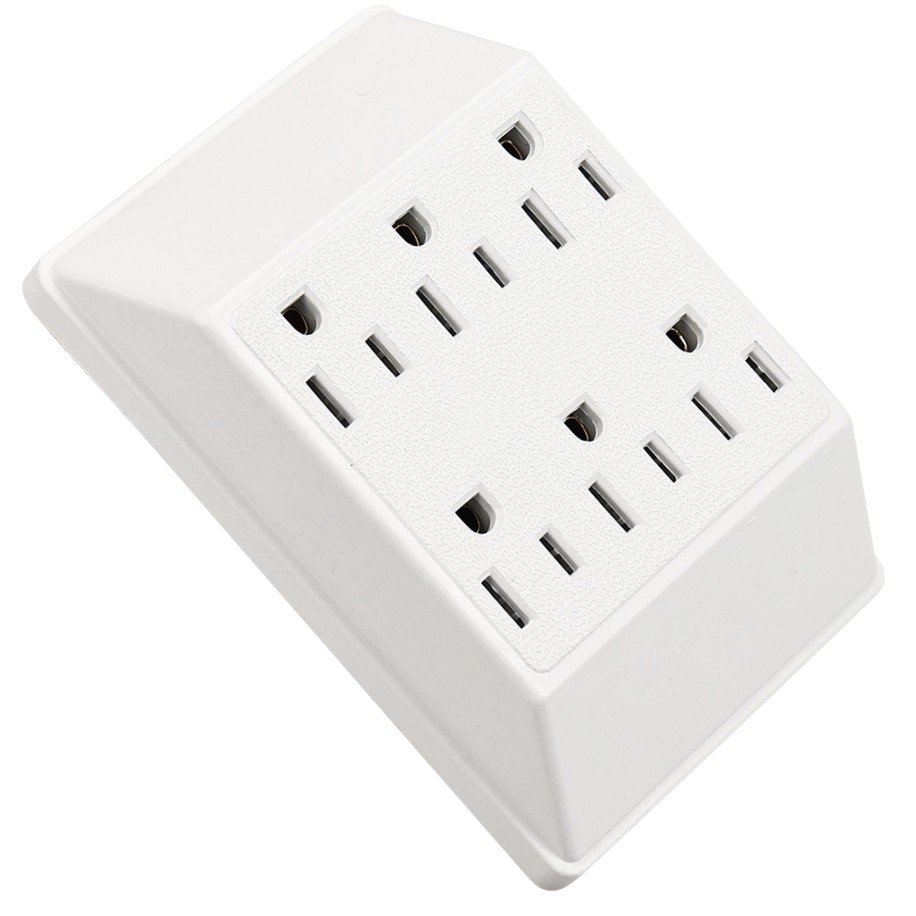 Home Smart Electrical Plug with Socket Customized Logo Brand 6 Outlets Wall Socket US Plug