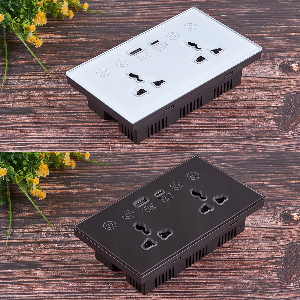 RSH Tuya WiFi Smart Plug Alexa Google Universal Wall Socket with 1 USB 1 Type C APP Remote Control Timer Function