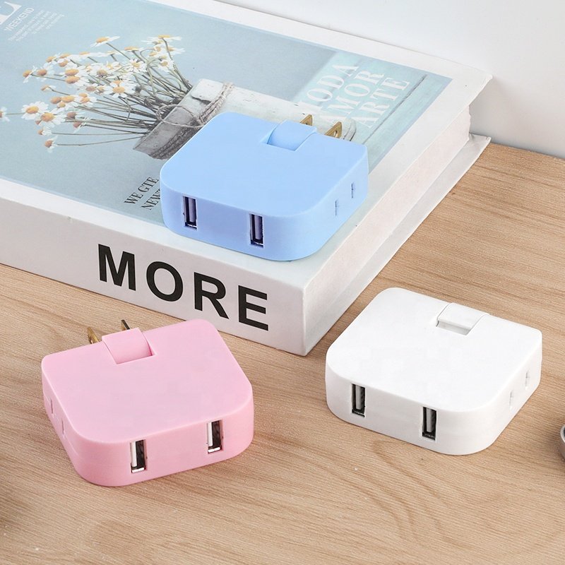 cantell US Plug 180 Degree Rotatable Socket with usb Converter 3 in 1 US Extension Plug Multi-Plug Mini Outlet Adapter Sockets