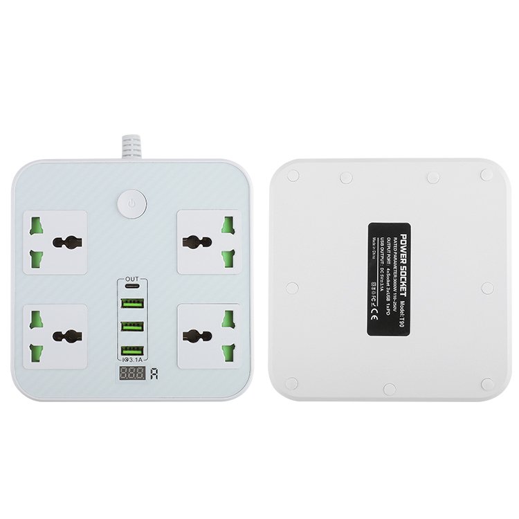 Office Wiring Board High-power Plug-in Board Usb Power Switch Socket Power Strip Carbon Fiber Cross-border Supply of Home OEM
