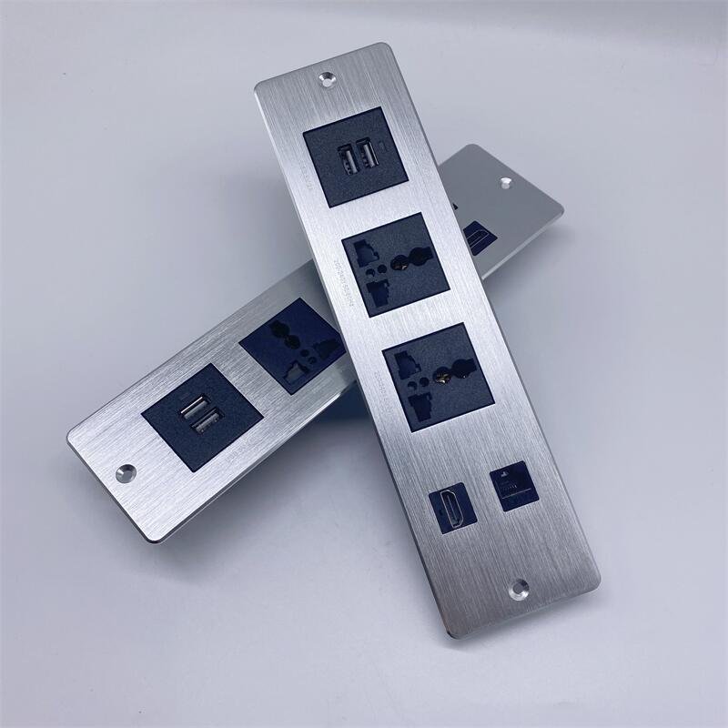 Metal receptacle, office built-in strip plug wireless, multi-function receptacle