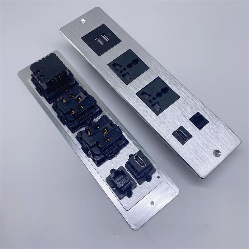 Metal receptacle, office built-in strip plug wireless, multi-function receptacle