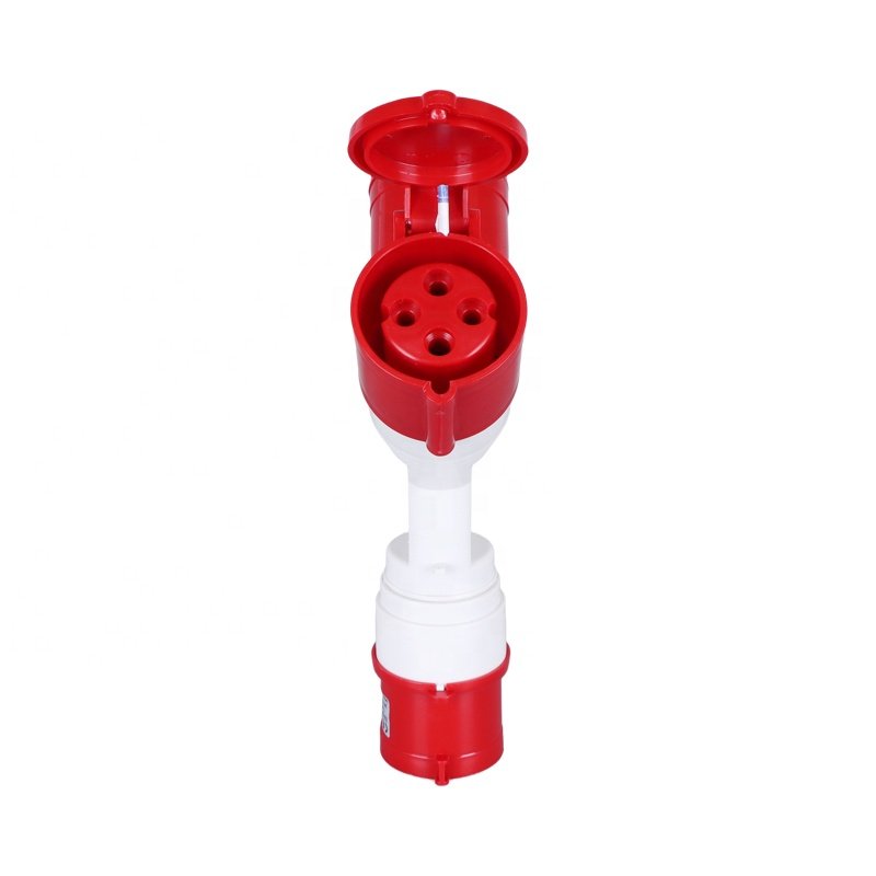 4 Pin 400V 32A Industrial Plug With Socket 2 Way Industrial Adapter Splitter