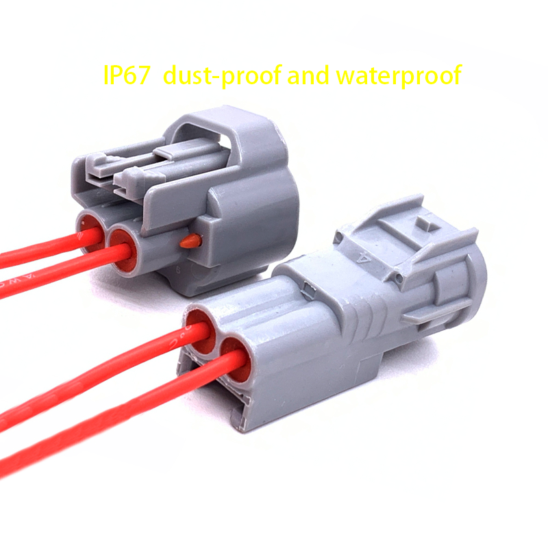 2 Pin Auto Fog Light Lamp Socket Reverse Radar Plug Male Female Connector Wire Harness 6189-0031