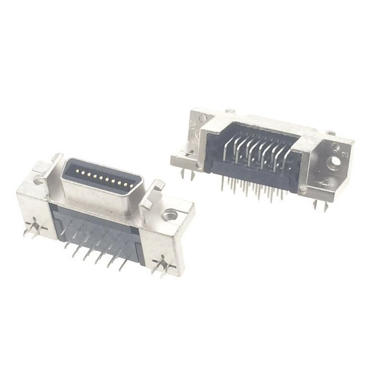 68-Pin SCSI Female Connector Accessory 90 Degree Plug With HPCN Technology