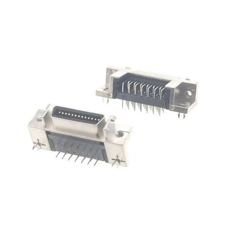 68-Pin SCSI Female Connector Accessory 90 Degree Plug With HPCN Technology