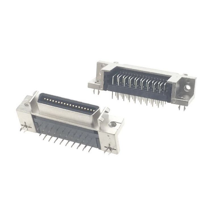 68-Pin SCSI Female Connector Accessory 90 Degree Plug With HPCN Technology