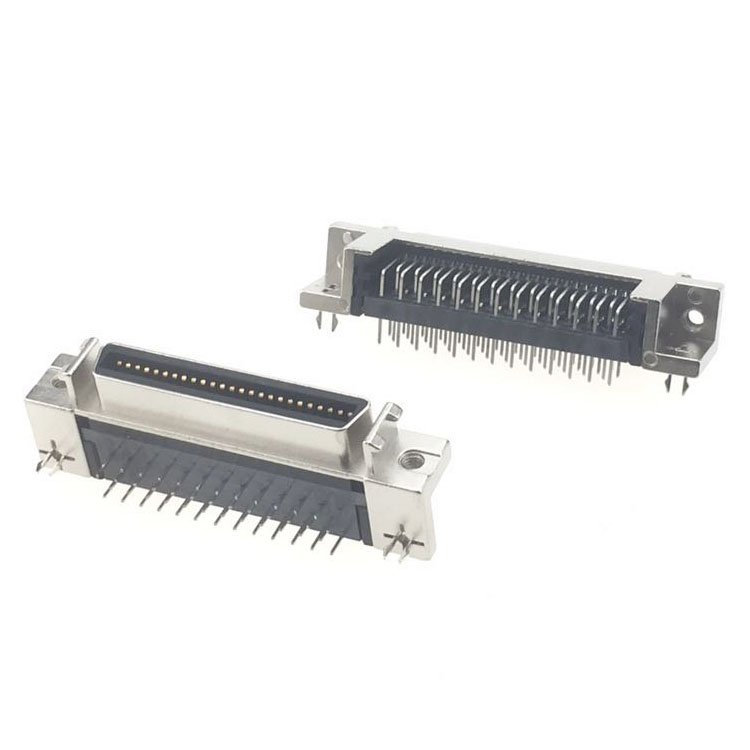 68-Pin SCSI Female Connector Accessory 90 Degree Plug With HPCN Technology