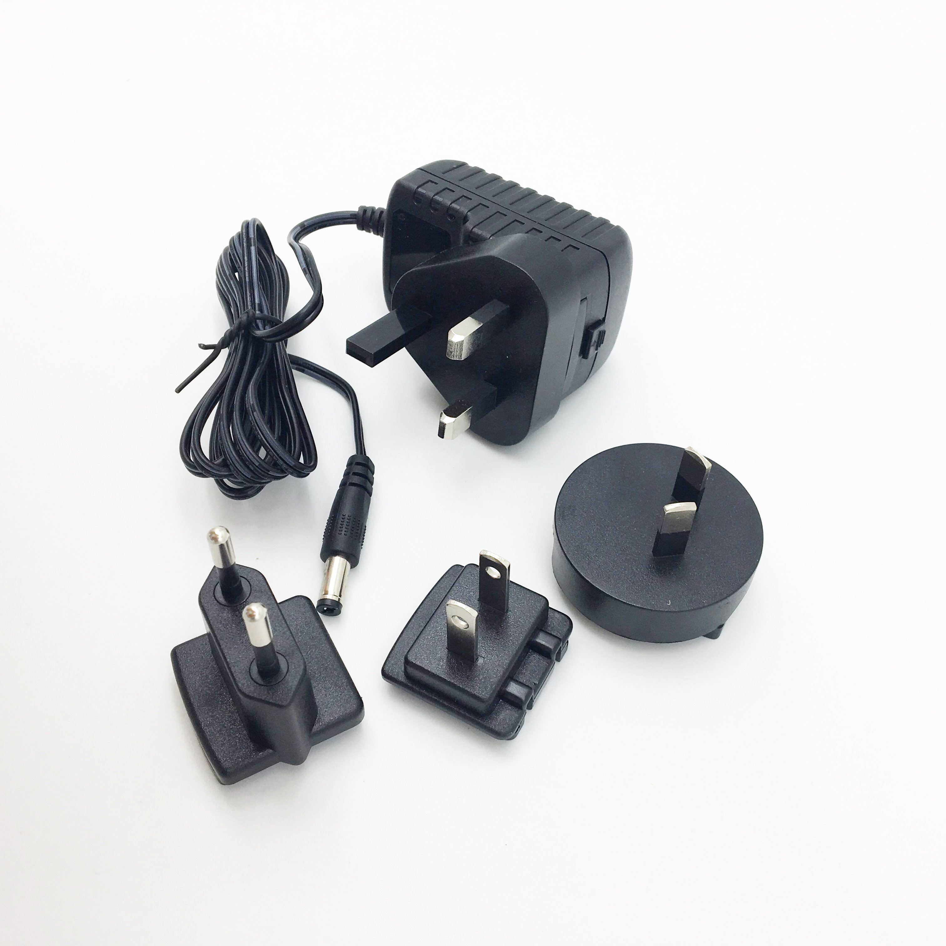 BX-0502000 multi plugs 5v 2a ac dc adapter interchangeable UK US AU EU plugs 10w with cheap price