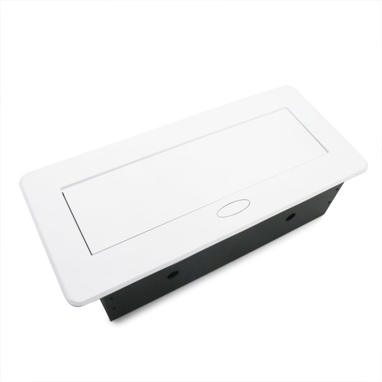 12A EU Standard 225*110*66mm Bottom Size Zinc alloy cuboid conference room Worktop Plug Socket