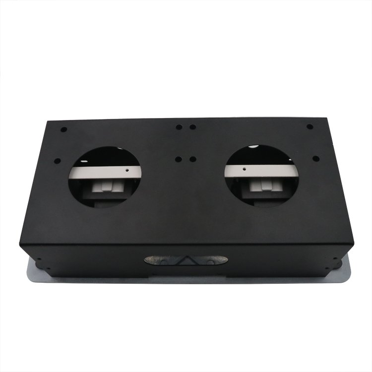 12A EU Standard 225*110*66mm Bottom Size Zinc alloy cuboid conference room Worktop Plug Socket