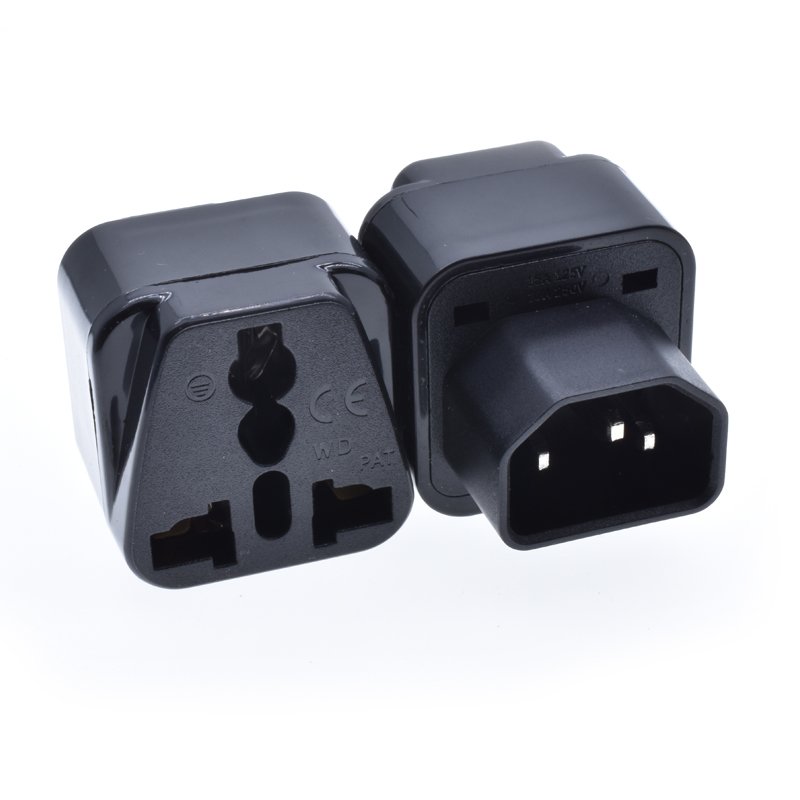 Universal socket UPS/PDU IEC-C14 male 3 prong electric plug adapter conversion power socket 10A250V With CE