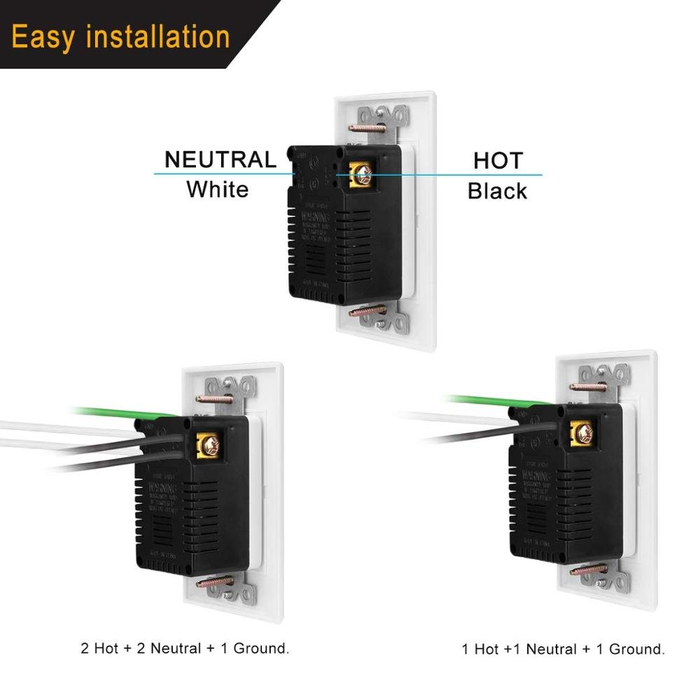Quality Black Color 125V 15A Duplex USB Plug