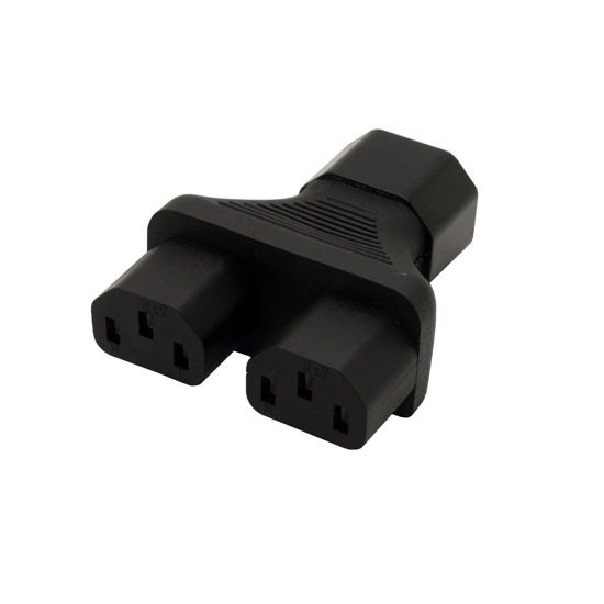 IEC320 C14 Male to Double C13 Female Y Type Splitter Extension Power Adapter c14 to 2XC13 power plug converter