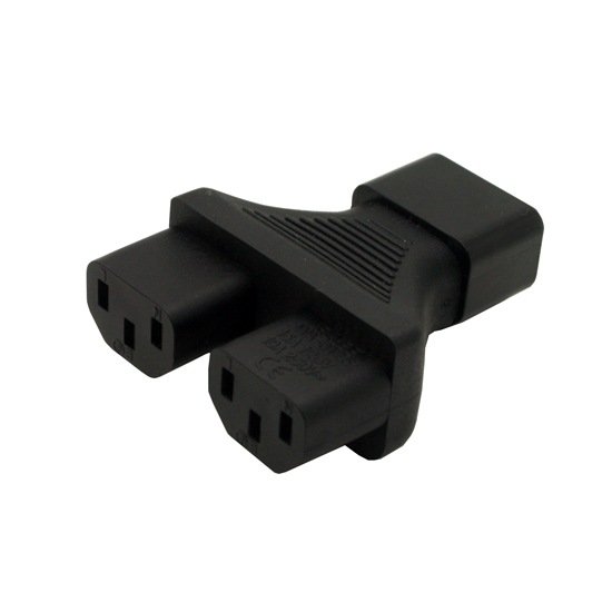 IEC320 C14 Male to Double C13 Female Y Type Splitter Extension Power Adapter c14 to 2XC13 power plug converter