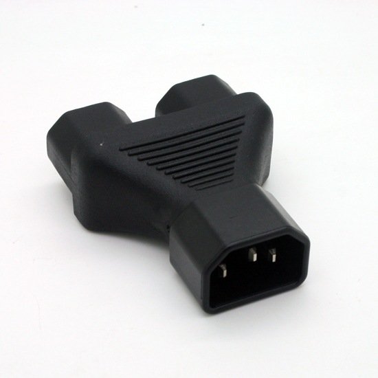 IEC320 C14 Male to Double C13 Female Y Type Splitter Extension Power Adapter c14 to 2XC13 power plug converter