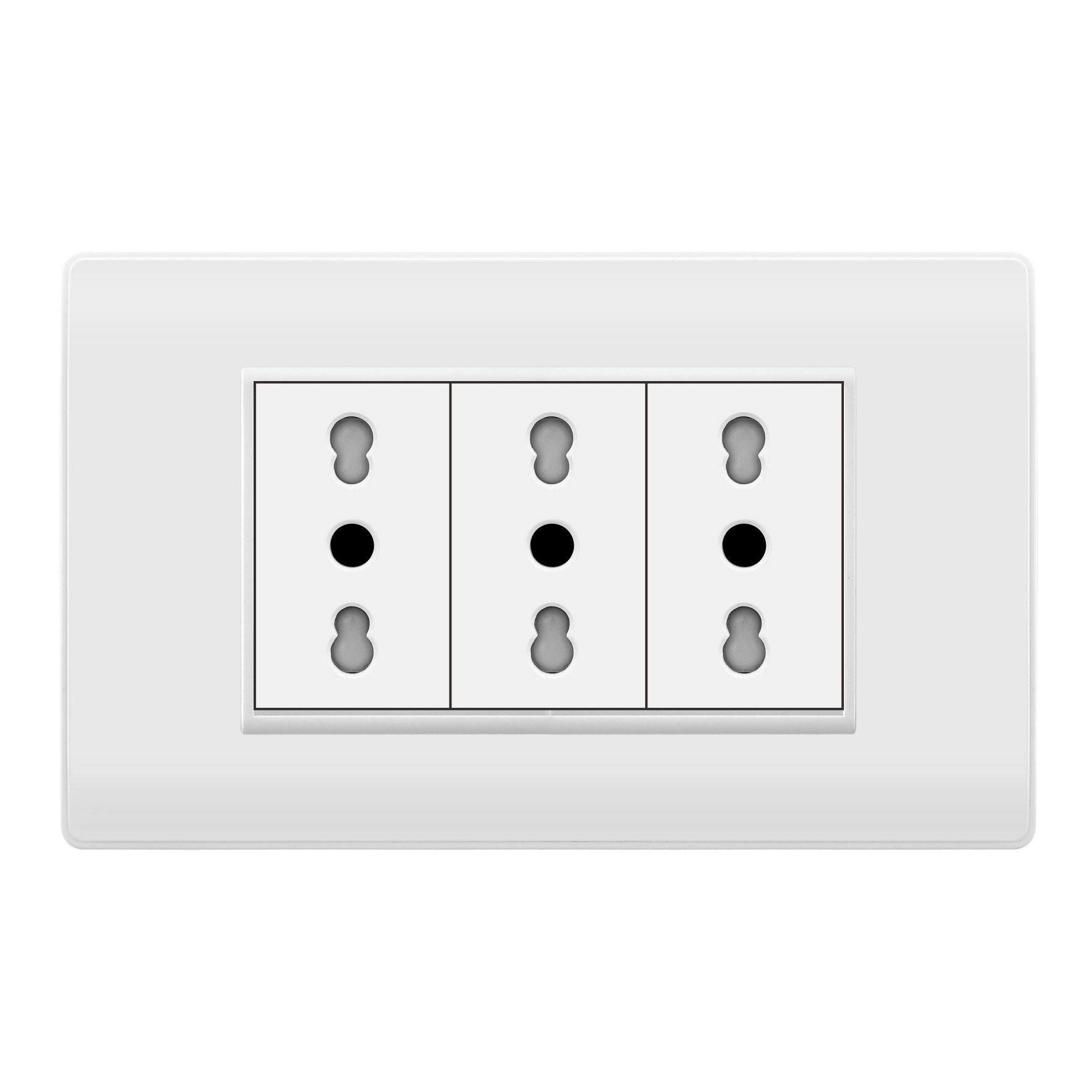 Italian 16A Electrical Chile Italy Switch And Socket Wall Sockets 16A 10A triple plug outlet switches and plug south america