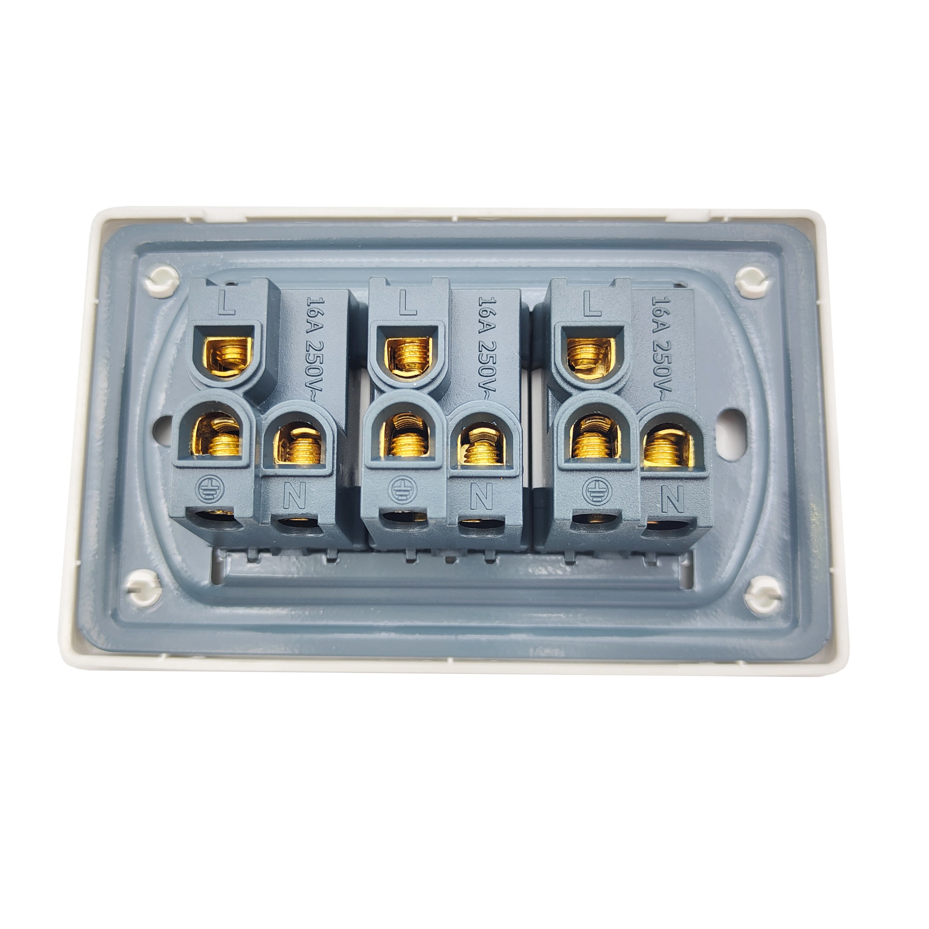 Italian 16A Electrical Chile Italy Switch And Socket Wall Sockets 16A 10A triple plug outlet switches and plug south america
