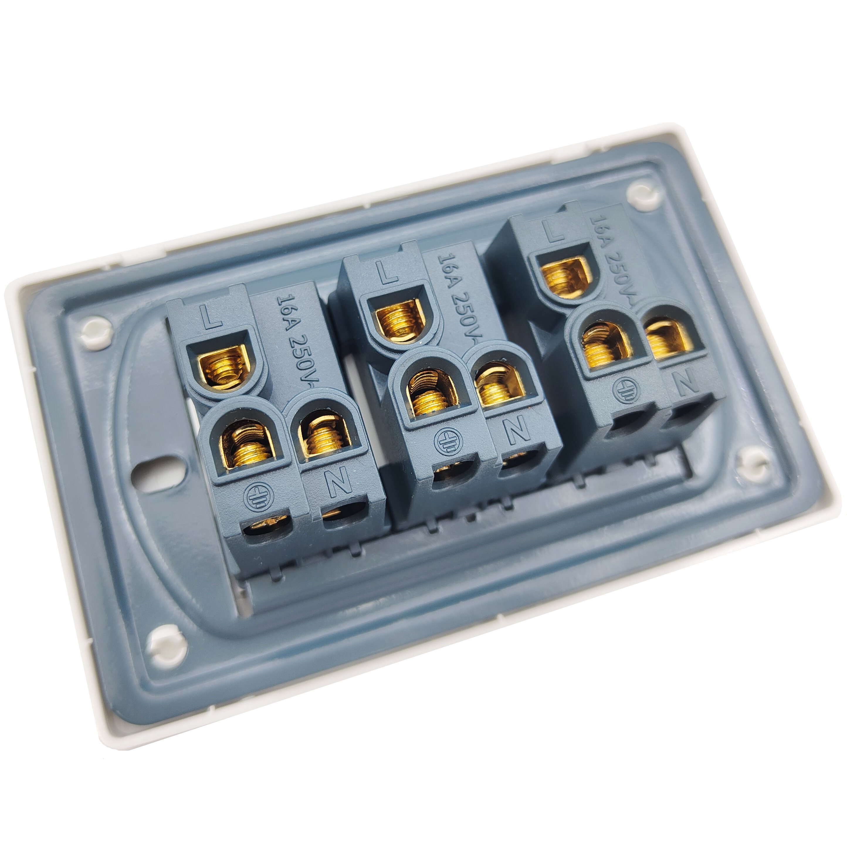 Italian 16A Electrical Chile Italy Switch And Socket Wall Sockets 16A 10A triple plug outlet switches and plug south america