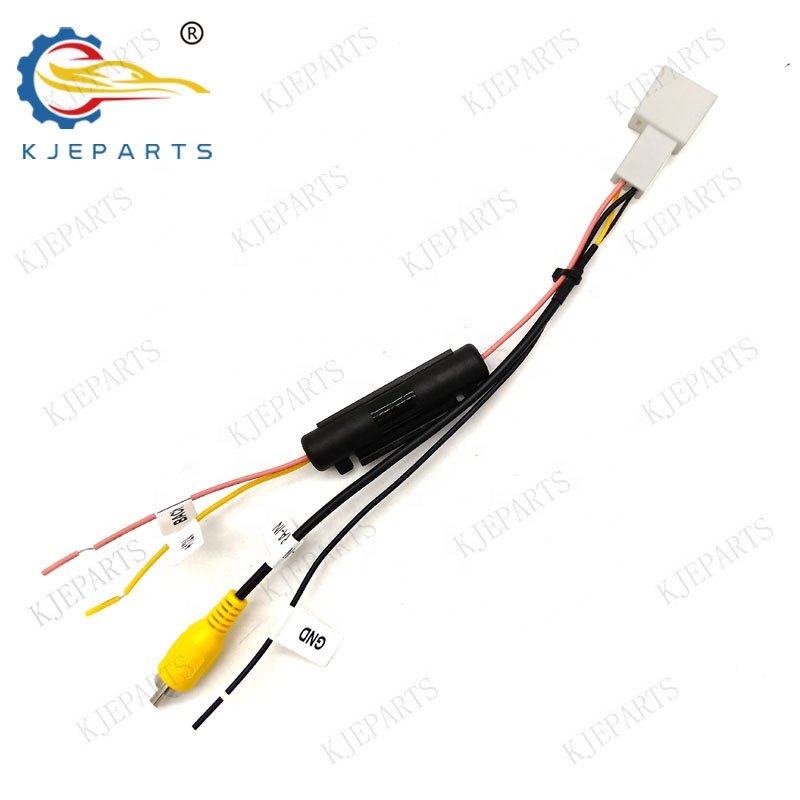 Auto 4 Pin Connector RCA Input Plug Cable Radio Back Up Reverse Camera Wire Harness for Toyotas Car Harness