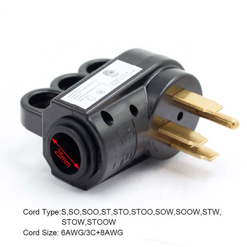 US NEMA 14-50 Female 50 Amp RV Camper Caravan male Plug Replacement Receptacle Plug for Trailer