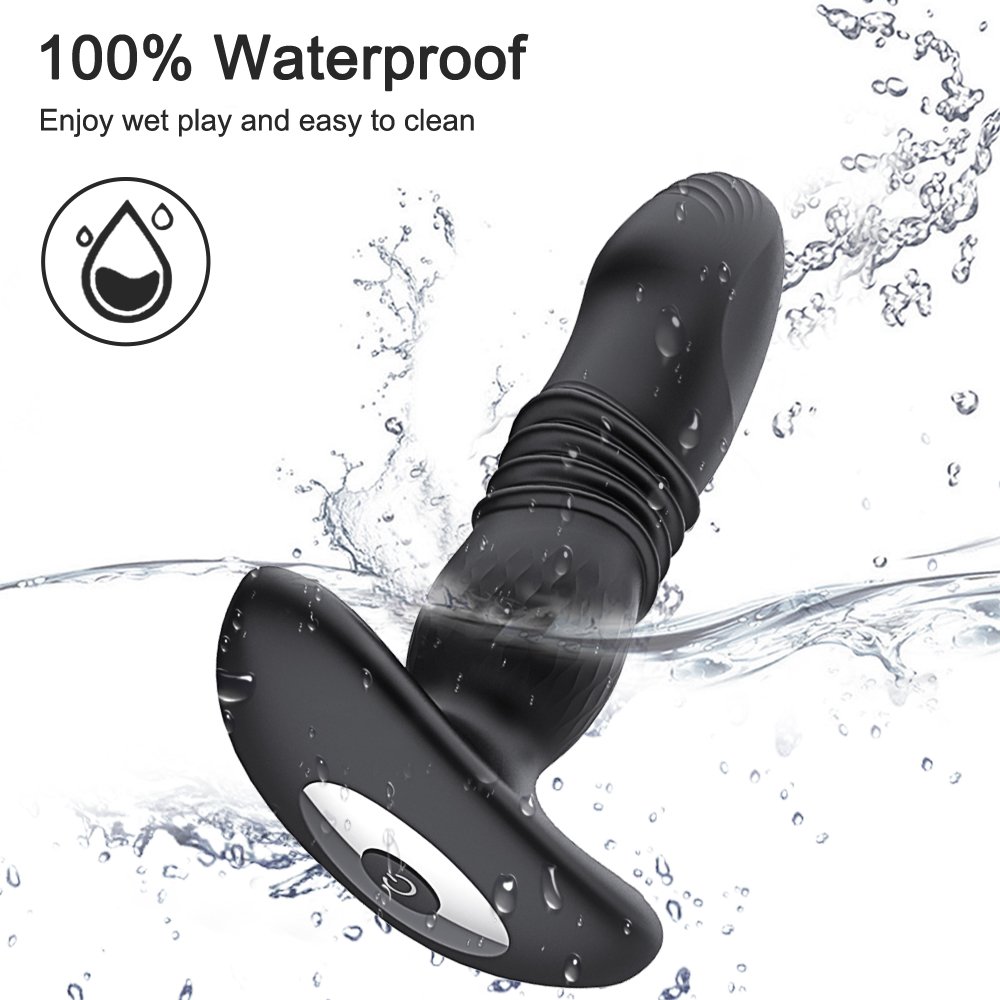 Hot Selling 2 in 1 Thrusting Dildo Vibrator Anal Sex Toys Male Prostate Massager Woman Butt Plug Vibrator with Remote Control