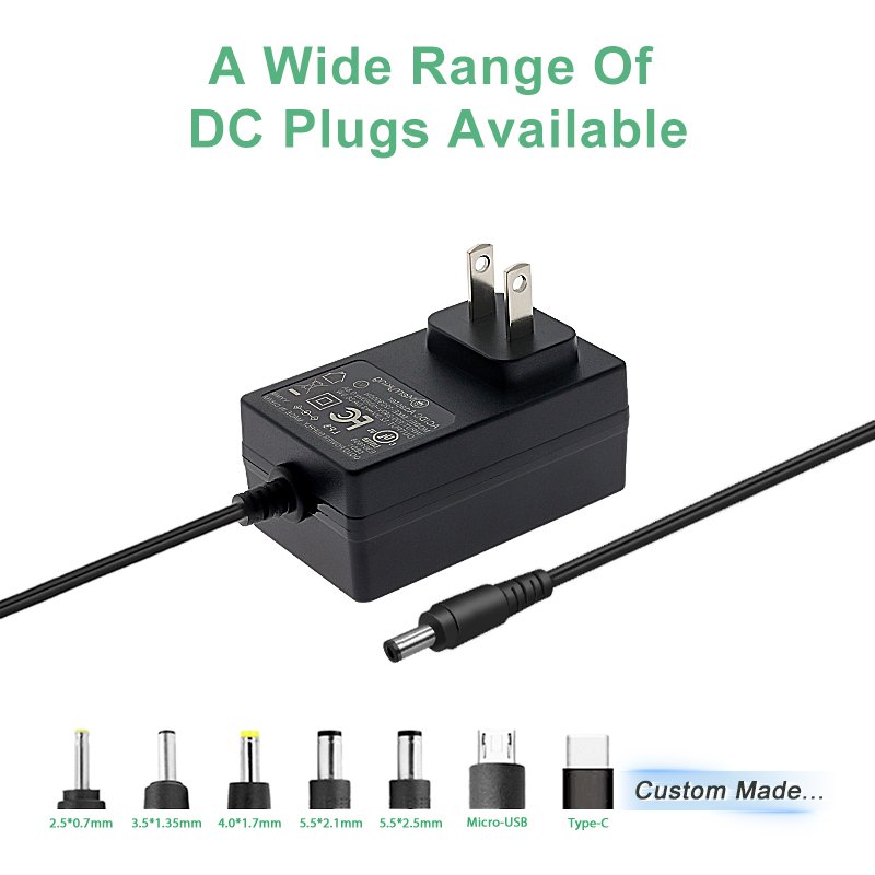 UL Plug Adaptor UL ETL FCC Certificate 1A 1.5A 2A 2.5A 3A 4A 5A 5V 9V 12V 24V 36V 48V AC DC Power Adapter
