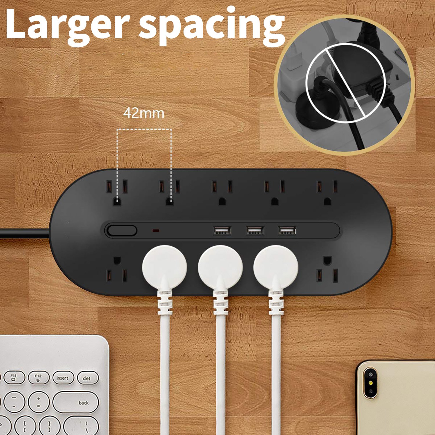 10-ports 3 USB Customized intelligent 10-ports 3 USB plug and multi-functional plug board Universal Socket