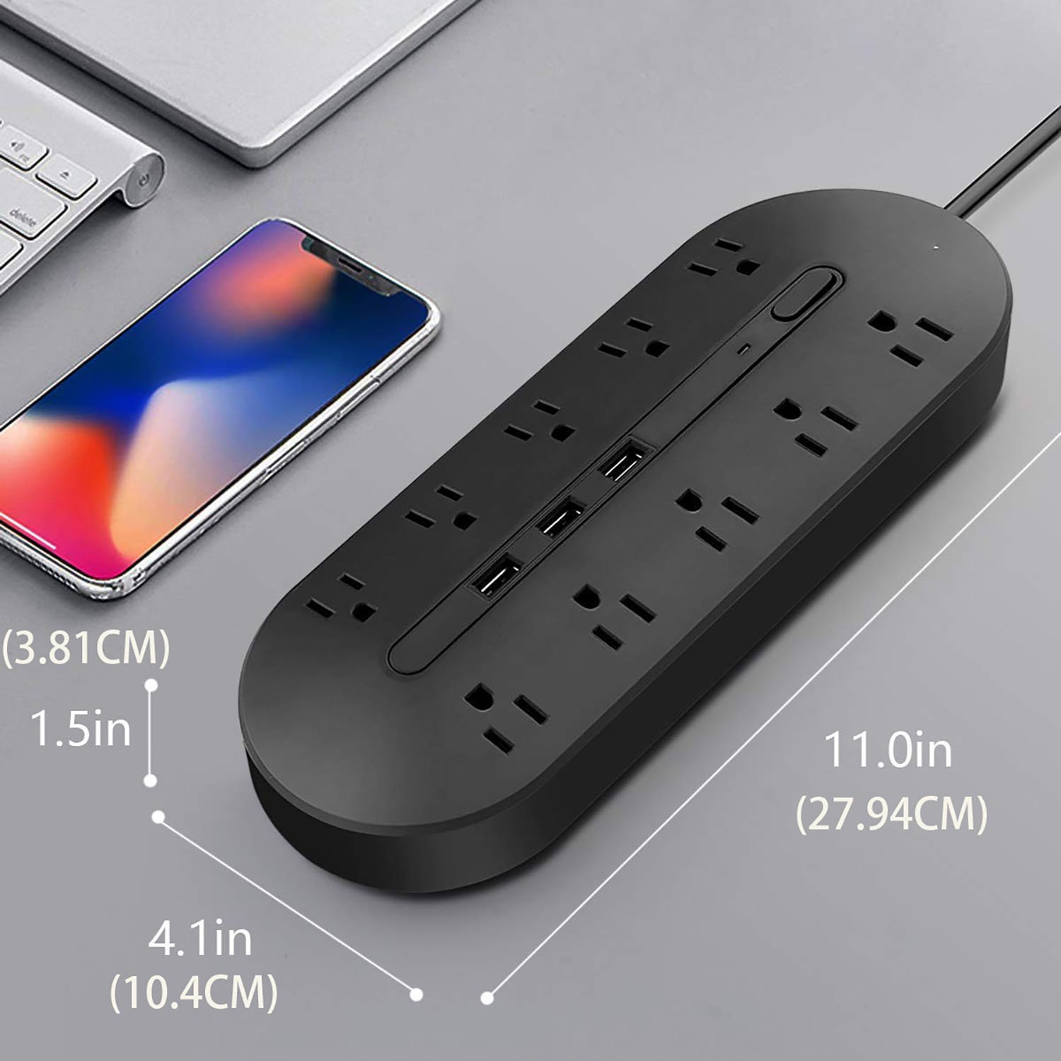10-ports 3 USB Customized intelligent 10-ports 3 USB plug and multi-functional plug board Universal Socket